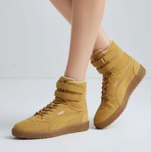 Puma Tan High-Top Sneakers